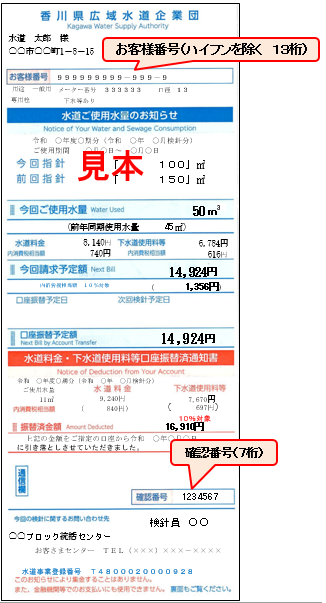 水道ご使用水量のお知らせ